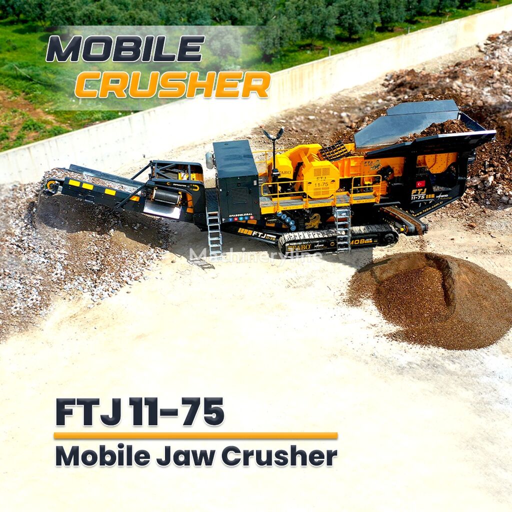concasseur FABO FTJ 11-75 MOBILE JAW CRUSHER 150-300 TPH | AVAILABLE IN STOCK neuf