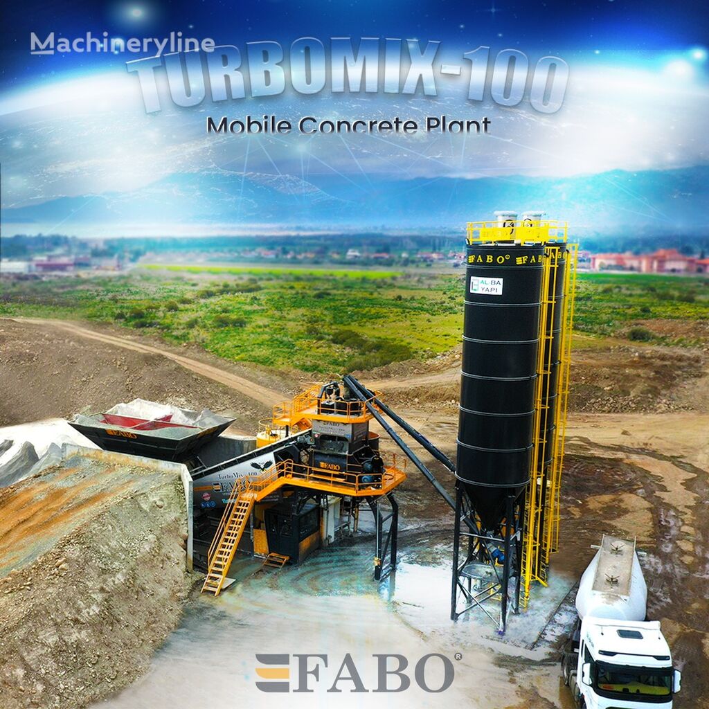 centrale à béton FABO TURBOMIX-100 Mobile Concrete Batching Plant neuve