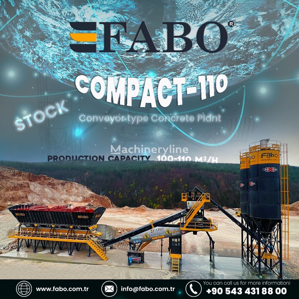 centrale à béton FABO BETONNYY ZAVOD FABOMIX COMPACT-110 | NOVYY PROEKT neuve